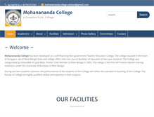 Tablet Screenshot of mohananandacollege.org